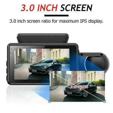 Ultimate Dual Dash Camera for Cars - 1080P Front and Inside Recording with Night Vision, G-Sensor, and Loop Recording