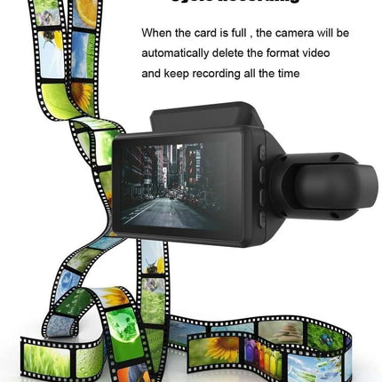 Ultimate Dual Dash Camera for Cars - 1080P Front and Inside Recording with Night Vision, G-Sensor, and Loop Recording