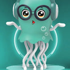 Electric Dancing Squid Toy Crawling Dancing Automatic Obstacle Avoidance Octopus Sensor Toy with LED Lights & Music