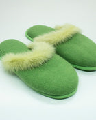 CASHMERE SLIPPERS WITH MINK TRIM-3