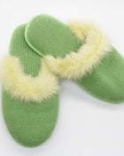 CASHMERE SLIPPERS WITH MINK TRIM-2