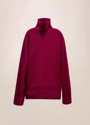 Pure Cashmere Maxi High Neck Sweater