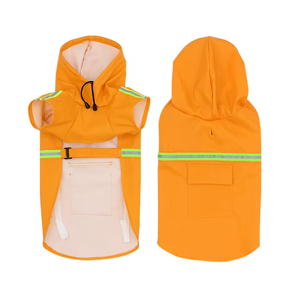 Stylish Waterproof Pet Poncho Raincoat for Dogs - Reflective & Breathable, Sizes S-5XL