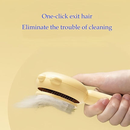 Ultimate Self-Cleaning Grooming Brush for Dogs & Cats - Effortless Pet Hair Removal, Undercoat Shedding, and Relaxing Massage Tool for Pet Lovers