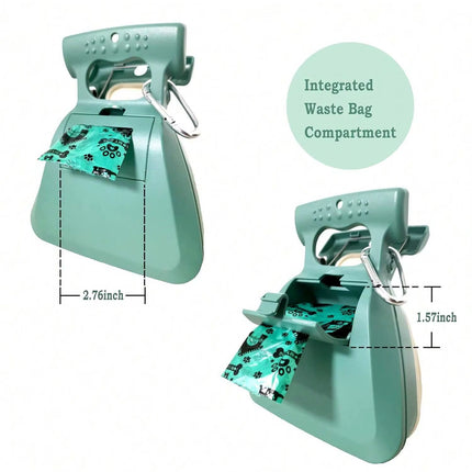 Effortless Dog Waste Cleanup: Portable Pooper Scooper with Waste Bag Attachment for On-the-Go Pet Owners