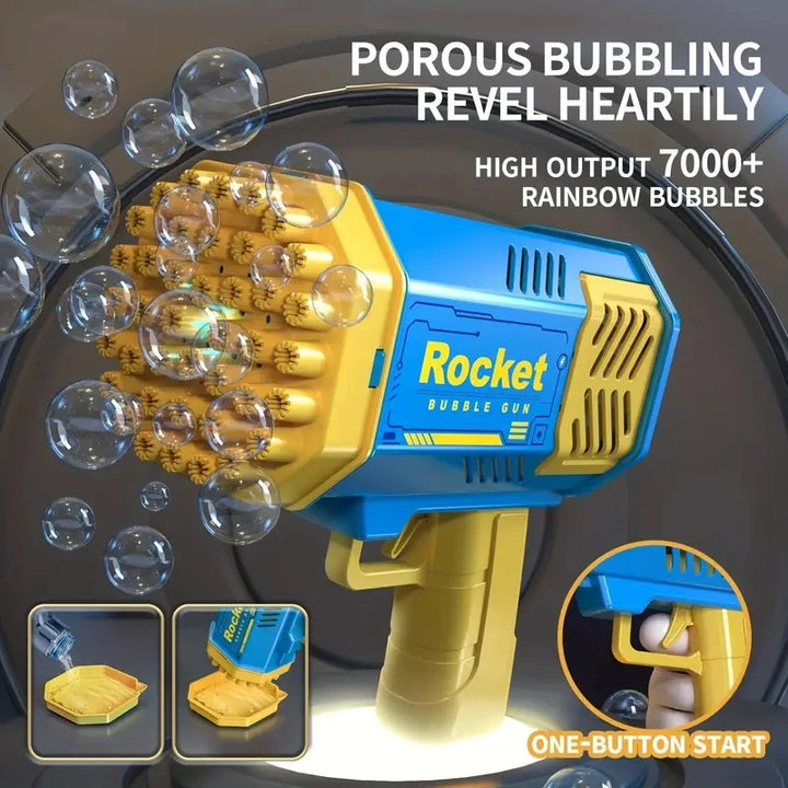 Fun-Filled 40 Hole Bubble Machine - Ultimate Outdoor Bubble Blowing Experience for Kids