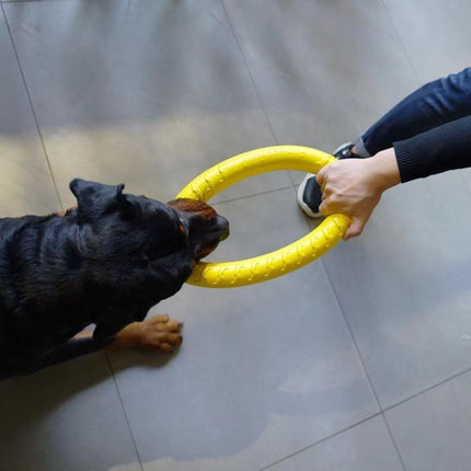 Indestructible Dog Ring Toy - Perfect for Fetch, Chewing, and Training for All Dog Sizes!