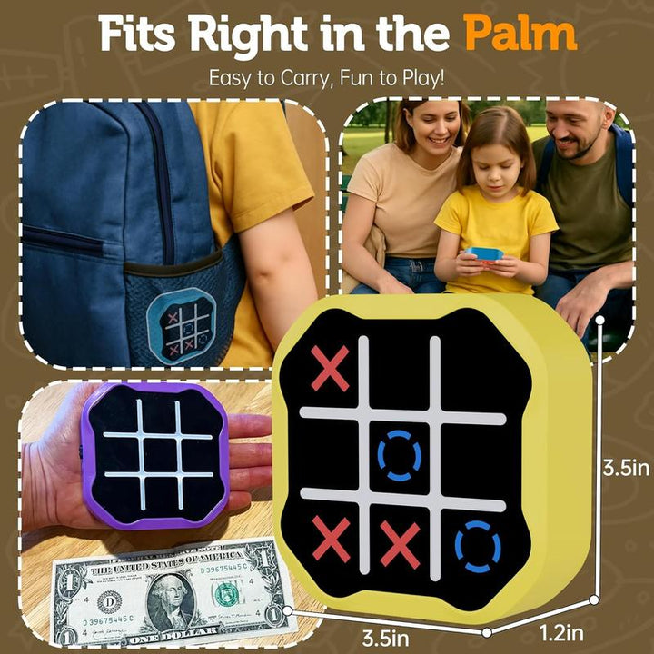 Ultimate 3 in 1 Electronic Tic Tac Toe Game - Silent Mode, Portable Learning Toy for Kids & Adults, Compact Design for Strategic Thinking Skills