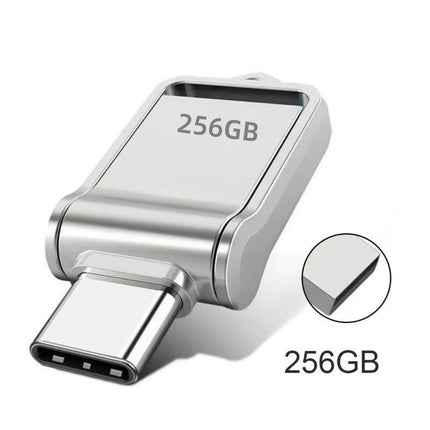 Revolutionary 2TB High-Speed USB Flash Drive with Dual Type-C and Lightning Interface - Perfect for Mobile Phones and Computers!