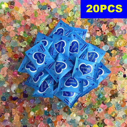 Enchanting Mini Glow-in-the-Dark Animal Resin Models - Surprise Mystery Bag for Dollhouse, Fairy Garden, and Crafting Fun! Perfect Birthday Gift & Unique Ornaments!