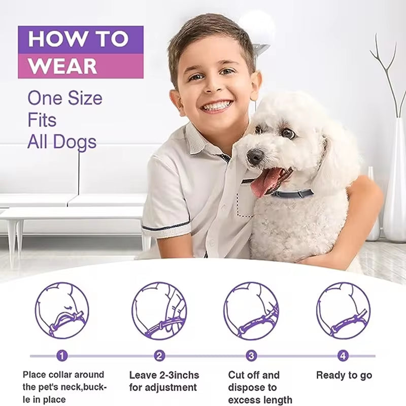 Adjustable 3/4 Pc Calming Pheromone Collars for Dogs & Cats - Comfortable Anxiety Relief for Puppies, Kittens, and Large Pets