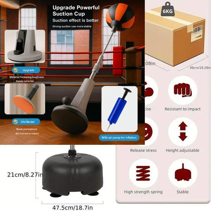 Ultimate Boxing Speedball with Adjustable Stand - Perfect for Teens & Adults - 360° Rebound for Stress Relief & Fitness - Ideal for Home Use in Any Space