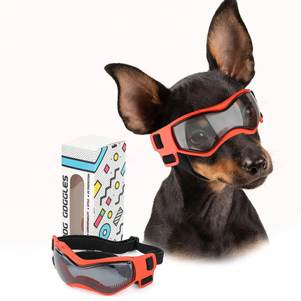 Dog Goggles for Small Breed Dog Sunglasses Dog UV Sunglasses Windproof Soft Frame Adjustable Straps for Small/Medium Dogs Puppy