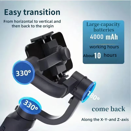 Capture Flawless Moments with the SmoothShot Pro: Your Ultimate 3-Axis Handheld Gimbal Stabilizer for Stunning Smartphone Videos - Perfect for Android & iPhone Users!