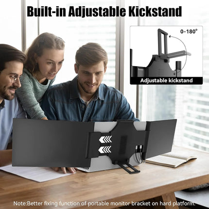Enhance Your Productivity with the 14-Inch 1080P IPS Laptop Screen Extender – Portable, Rotatable, and Compatible with All Major Devices