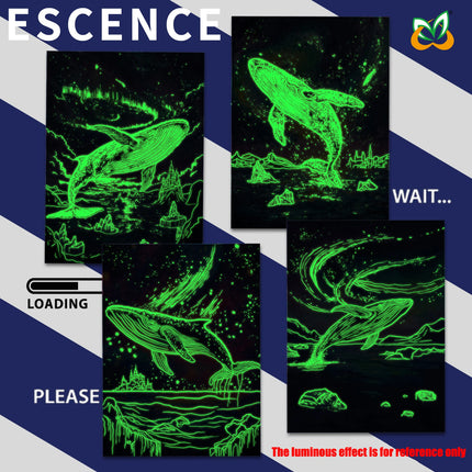 4Pcs DIY Luminous Scratch Painting Set - Creative Glow-in-the-Dark Art for Kids, Perfect Educational Gift!