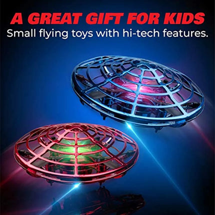 Exciting Scoot Duo Aerial Mini Drones - Hand Operated UFOs with LED Lights for Endless Fun!