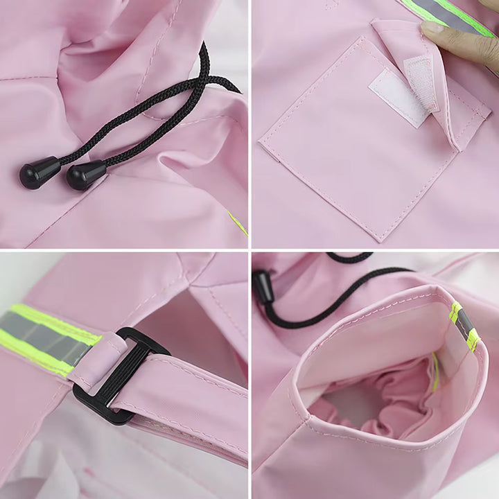 Stylish Waterproof Pet Poncho Raincoat for Dogs - Reflective & Breathable, Sizes S-5XL