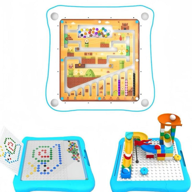 Engaging 3-In-1 & 2-In-1 Montessori Magnetic Color & Number Maze - Educational Building Blocks Toy for Toddlers Ages 2-5, Perfect STEM Puzzle & Fine Motor Skills Game, Ideal Birthday Gift for Kids!