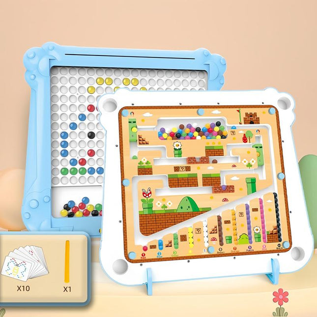 Engaging 3-In-1 & 2-In-1 Montessori Magnetic Color & Number Maze - Educational Building Blocks Toy for Toddlers Ages 2-5, Perfect STEM Puzzle & Fine Motor Skills Game, Ideal Birthday Gift for Kids!