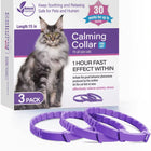 Adjustable 3/4 Pc Calming Pheromone Collars for Dogs & Cats - Comfortable Anxiety Relief for Puppies, Kittens, and Large Pets