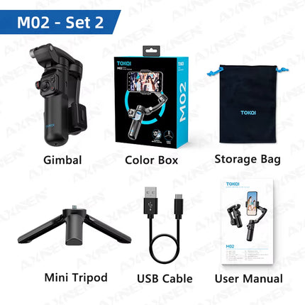 Ultimate 3-Axis Handheld Mobile Phone Stabilizer with Smart Tracking & Wireless Remote - Perfect for iPhone & Android!