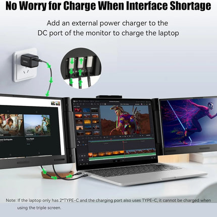 Enhance Your Productivity with the 14-Inch 1080P IPS Laptop Screen Extender – Portable, Rotatable, and Compatible with All Major Devices