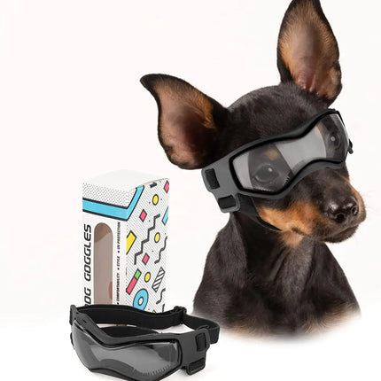 Dog Goggles for Small Breed Dog Sunglasses Dog UV Sunglasses Windproof Soft Frame Adjustable Straps for Small/Medium Dogs Puppy