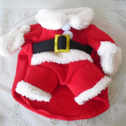 Adorable Christmas Cat Costumes - Funny Santa Claus Outfits for Small Cats and Dogs - Perfect for Holiday Celebrations!