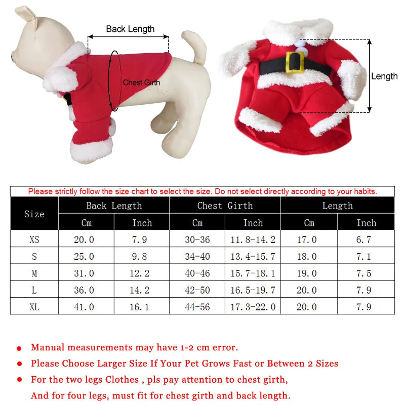 Adorable Christmas Cat Costumes - Funny Santa Claus Outfits for Small Cats and Dogs - Perfect for Holiday Celebrations!
