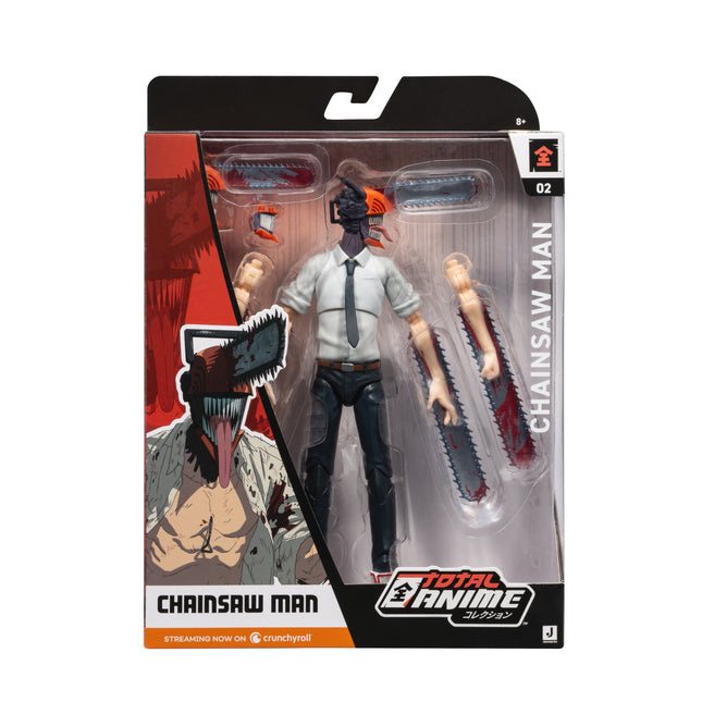 Total Anime Chainsaw Man - 6.5-Inch Figure with Alternate Head and Arms plus Swappable Mouthpiece