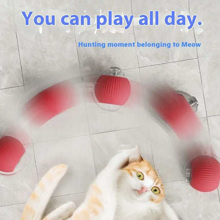 Smart Interactive Electric Rolling Ball Toy for Cats - USB Rechargeable Automatic Teaser