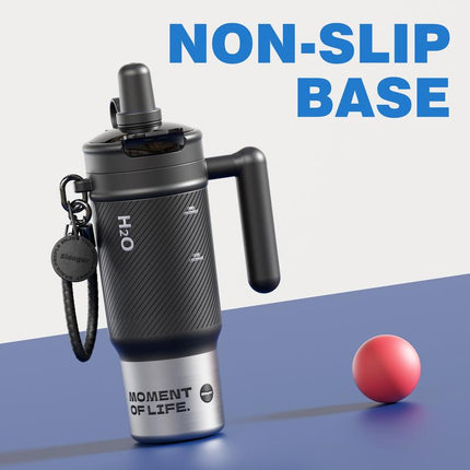 Sidagar 33.8Oz Stainless Steel Leak-Proof Thermos Cup with Non-Slip Pad, Portable Watertight Straw, Easy-Clean Design - Ideal Summer Water Bottle to Keep Drinks Cold