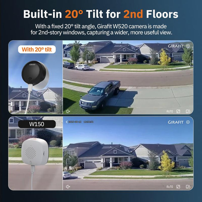 Girafit 2K Indoor Security Camera with AI Color Night Vision, Dual Band Wi-Fi, Motion Detection & 24/7 Recording - Easy Installation & Local Monitoring