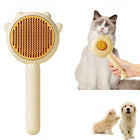 Ultimate Self-Cleaning Grooming Brush for Dogs & Cats - Effortless Pet Hair Removal, Undercoat Shedding, and Relaxing Massage Tool for Pet Lovers