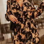 Black Yellow Flower / S