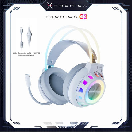 TAGRY TRONICX G3 Wired Gaming Headset - Enhanced 50mm Drivers, ENC Microphone, 7.1 Surround Sound, USB-A, Ideal for PC/PS5/Switch (Not Compatible with Xbox)