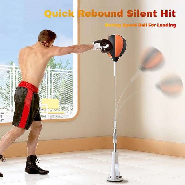 Ultimate Boxing Speedball with Adjustable Stand - Perfect for Teens & Adults - 360° Rebound for Stress Relief & Fitness - Ideal for Home Use in Any Space