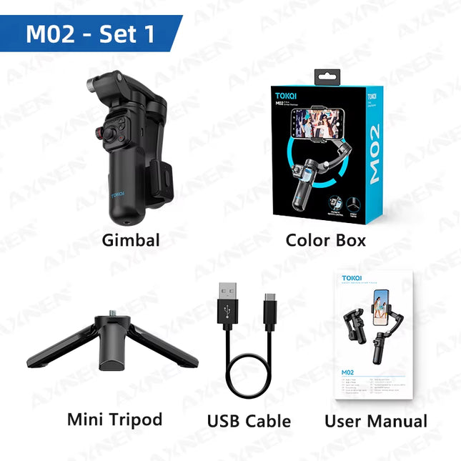 Ultimate 3-Axis Handheld Mobile Phone Stabilizer with Smart Tracking & Wireless Remote - Perfect for iPhone & Android!