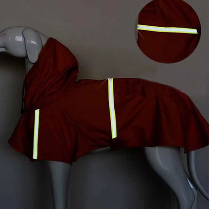 Stylish Waterproof Pet Poncho Raincoat for Dogs - Reflective & Breathable, Sizes S-5XL