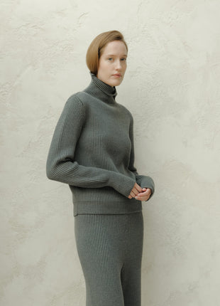 Extra Fine Merino Wool High Neck Sweater