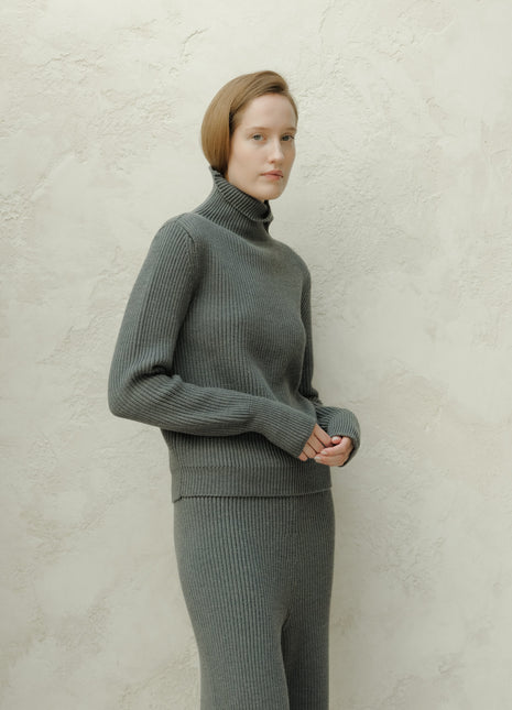 Extra Fine Merino Wool High Neck Sweater