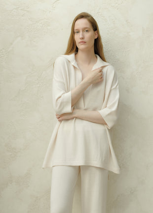 Extra Fine Merino Wool Maxi Polo