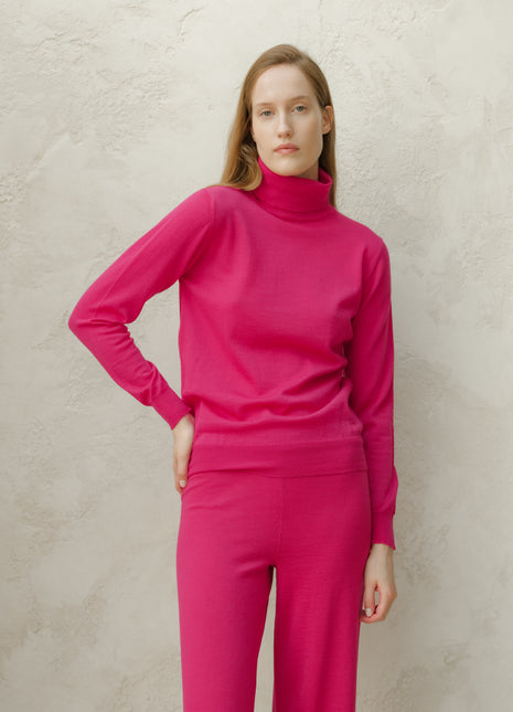 Extra Fine Merino Wool Turtleneck Sweater