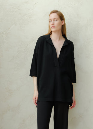 Extra Fine Merino Wool Maxi Polo