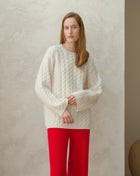 Cashmere Mix Maxi Cable-Knit Sweater-0