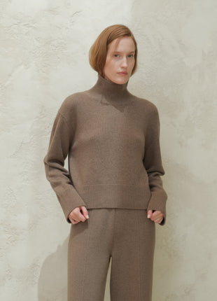 Cashmere Mix Turtleneck Sweater