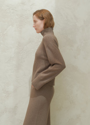 Cashmere Mix Turtleneck Sweater