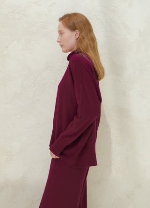 Cashmere Mix Maxi Turtleneck Sweater (3D-Knit)-3
