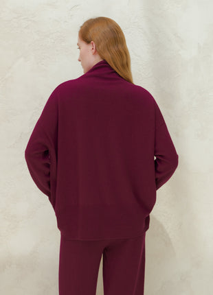 Cashmere Mix Maxi Turtleneck Sweater (3D-Knit)-1